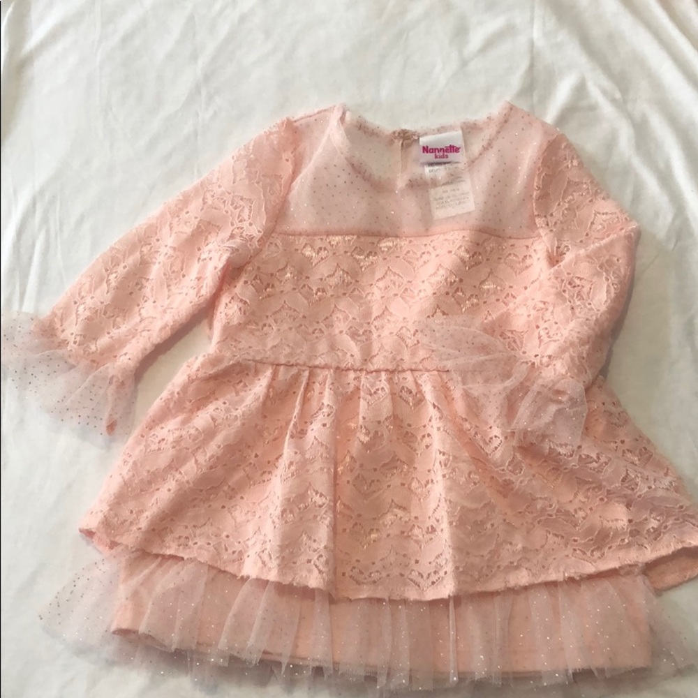 Cute lace and sparkle dress top